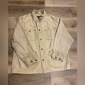 Lands End Chore Coat Unisex XL Beige